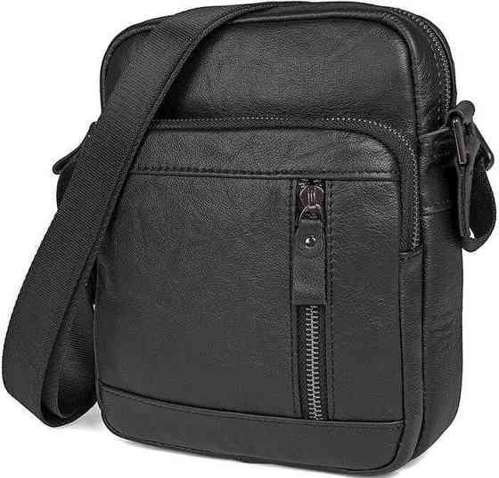 Сумка Vintage 14527 з натуральної шкіри Чорна Київ