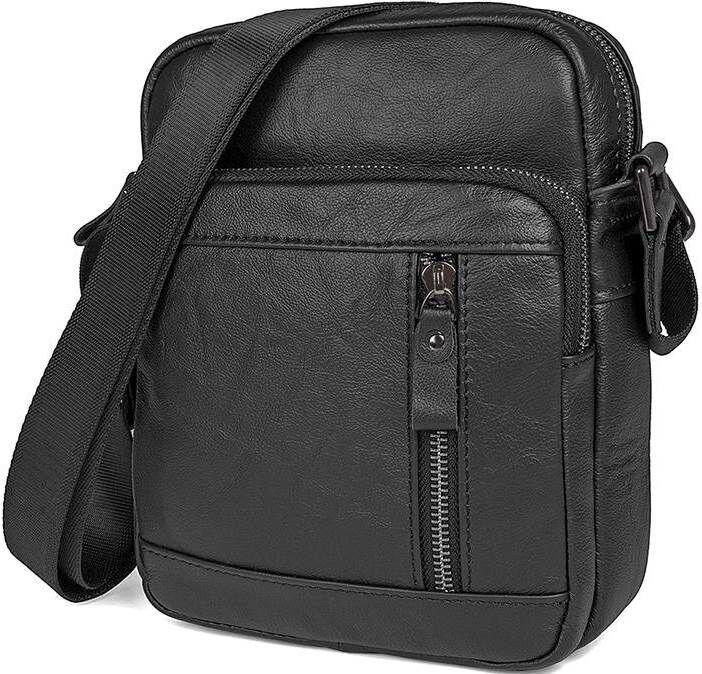 Сумка Vintage 14527 з натуральної шкіри Чорна Київ - фото 1