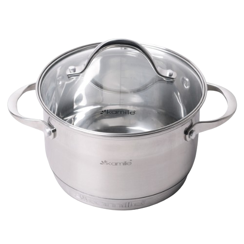 Набір каструль 10 предметів (ківш 1,8/каструлі 1,8/2,3/3,3/5,8л) нержавіюча сталь 7-шарове дно 4710S KAMILLE Житомир - изображение 5