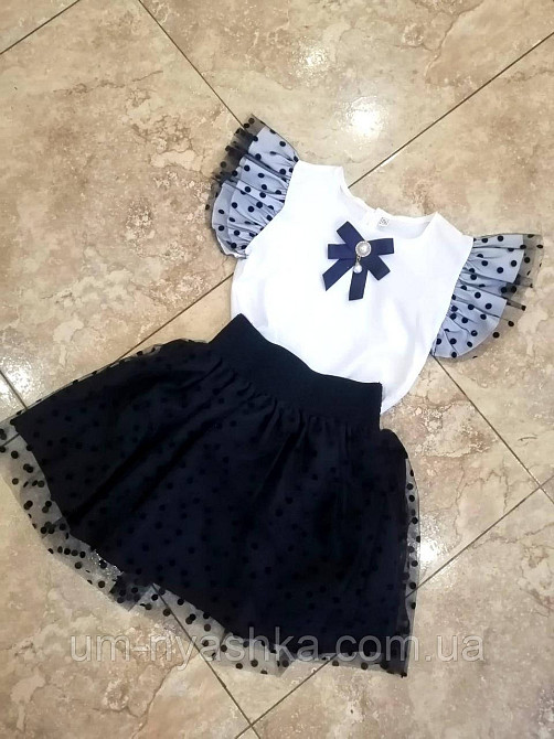 Комплект школьной формы блузка короткий рукав и красивая юбка 134 Кривой Рог - изображение 2