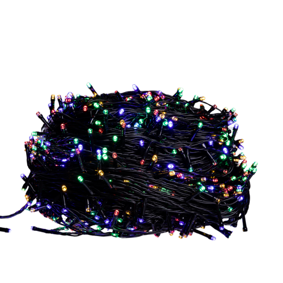 Гірлянда Різдвяна фея вулична 100 (м) 1000 LED чорний провід Мультиколір CF1000L100MBML Коломыя