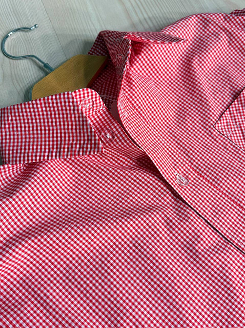 Сорочка жіноча Irel 2222 супер оверсайз в клітинку подовжена великі розміри червона, червоний, one size Київ - фото 10