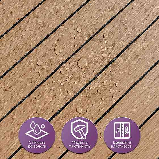 Покрытие виниловое самоклеющееся 3D рейки 600х600х2,8мм Теплый янтарь SW-00002205 Днепр