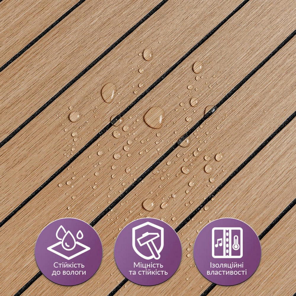 Покрытие виниловое самоклеющееся 3D рейки 600х600х2,8мм Теплый янтарь SW-00002205 Днепр - изображение 4