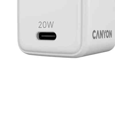 Зарядное устройство Canyon CU20C GaN 20W 1xPD EU White (CNS-CUW20C) Винница