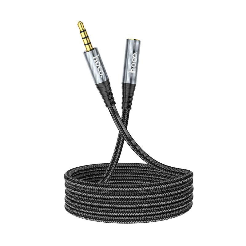 Аудио кабель HOCO UPA20 3.5 audio extension cable male to female (L=1M) Metal Gray Одесса - изображение 6