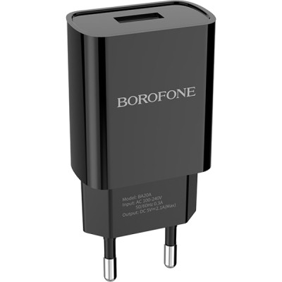 Зарядний пристрій BOROFONE BA20A Sharp USB + cable USB to Micro 5P 10.5W Black (6931474702135) Вінниця - фото 6