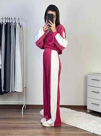 Женский прогулочный костюм двойка: кофта и штаны велюр Одесса