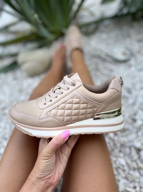 Stilli Снікерси жіночі STILLI бежеві еко-шкіра платформа размер 36-40 (4706) Коломия - фото 2