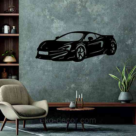 Декоративное настенное Панно «Машина» Декор на стену 70*53 см, Черный Киев