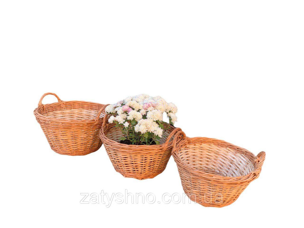 Набір кошиків на дрова або квіти плетені. Київ - фото 2
