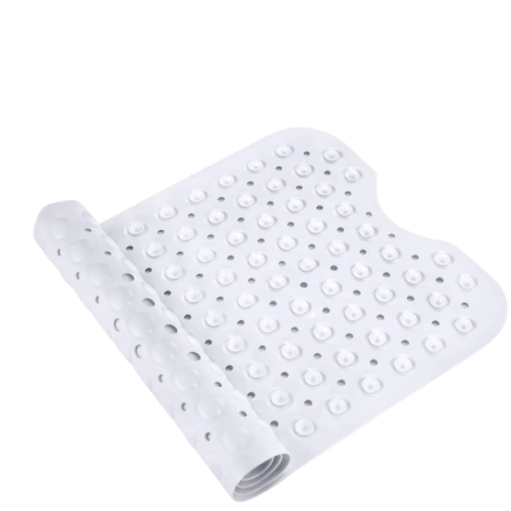 Коврик для ванной комнаты и душа атискользящий,для тела массажный силиконовый с присосками, белый 40х100 см Каменец-Подольский