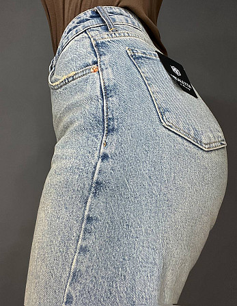 Джинсы женские Mikaletta 3249-13254 MOM RELAX jeans бананы высокая посадка стрейчевые голубые, голуб Одесса - изображение 6