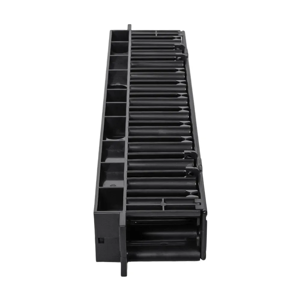 Кабельний організатор Trinix TRX-1U/CM-HP Black horizontal горизонтальний пластиковий на 12 портів для комутаційної шафи 19