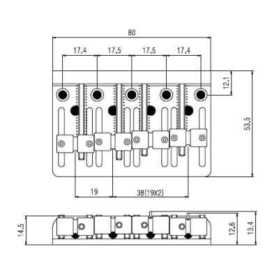 Бридж для гитары Paxphil BB101 Chrome Винница