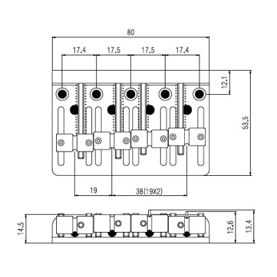 Бридж для гитары Paxphil BB101 Chrome Винница - изображение 4