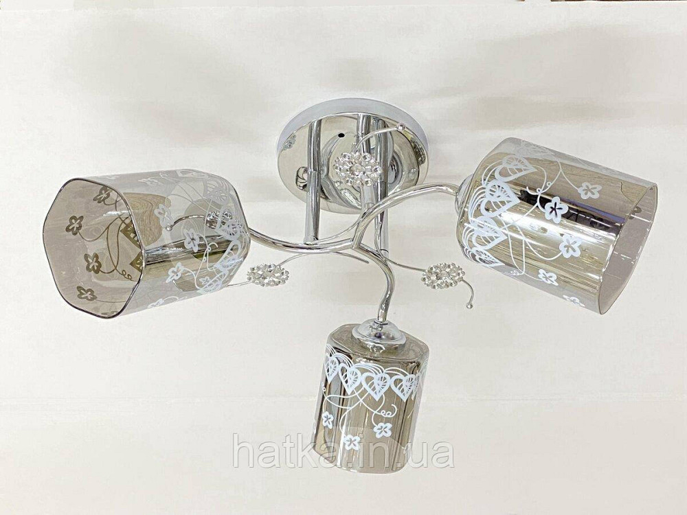 Стельова Люстра на 3 плафони VALESO 6983B/3 (Хром) Київ - фото 1