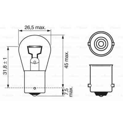 Автолампа Bosch 21W (1 987 302 201) Винница