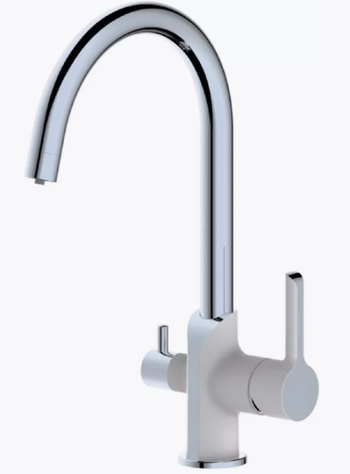 Змішувач для кухні Mixxus Premium Edem 021 White з підключенням під фільтр (білий+хром) Чернівці - фото 2