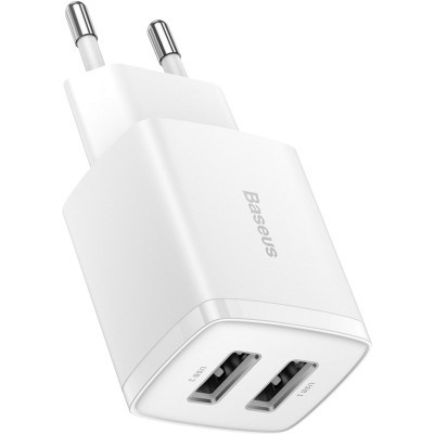 Зарядний пристрій Baseus Compact Charger 2U White (CCXJ010202) Вінниця - фото 1