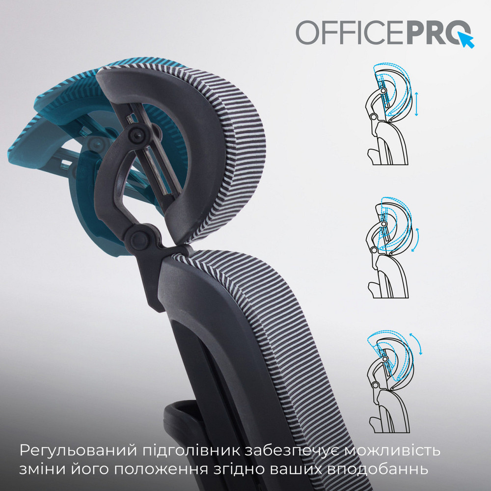 Крісло офісне Officepro Skyline Footrest Black/Dark Gray (OC750-B-DG-DG) ( 10681 ) Харків - фото 2