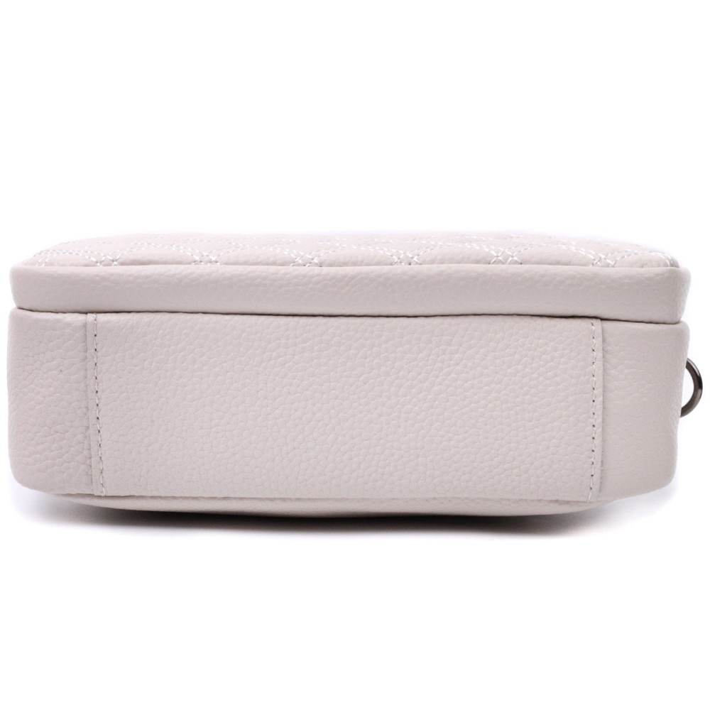 Жіноча шкіряна сумка для міста та щоденного використання Vintage 22633 Біла Київ - фото 16