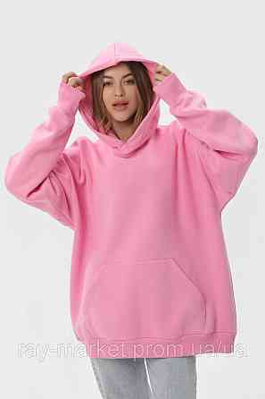 Худи оверсайз женское утепленное RAY OVERSIZE розовое (U0404W-Pink) L/XL Киев