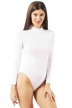 Боді з довгим рукавом під горло Ozkan 0614 L, Чорний, Бежевий, Білий Київ