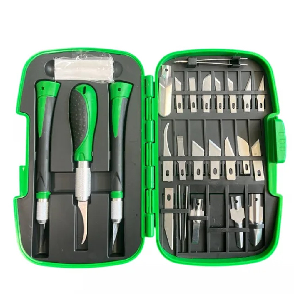 Набір ножів для різьблення по дереву (30 предметів) у чохлі. SBR Київ - фото 1