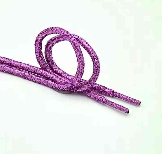 Шнурки блестящие глиттерные Малиновый Смела