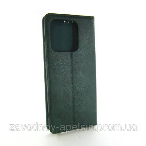 Чехол книжка Xiaomi Redmi 12C Poco C55 Кожаный (зеленый) Одесса - изображение 2