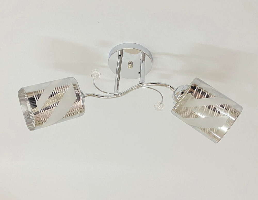 VALESO Люстра стельова на 2 плафони 6247E/2 Хром Коломия - фото 1