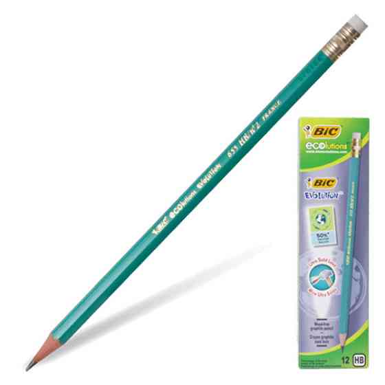 Олівець графітний "BIC" з гумкою 655 "Еволюшн", шт Київ