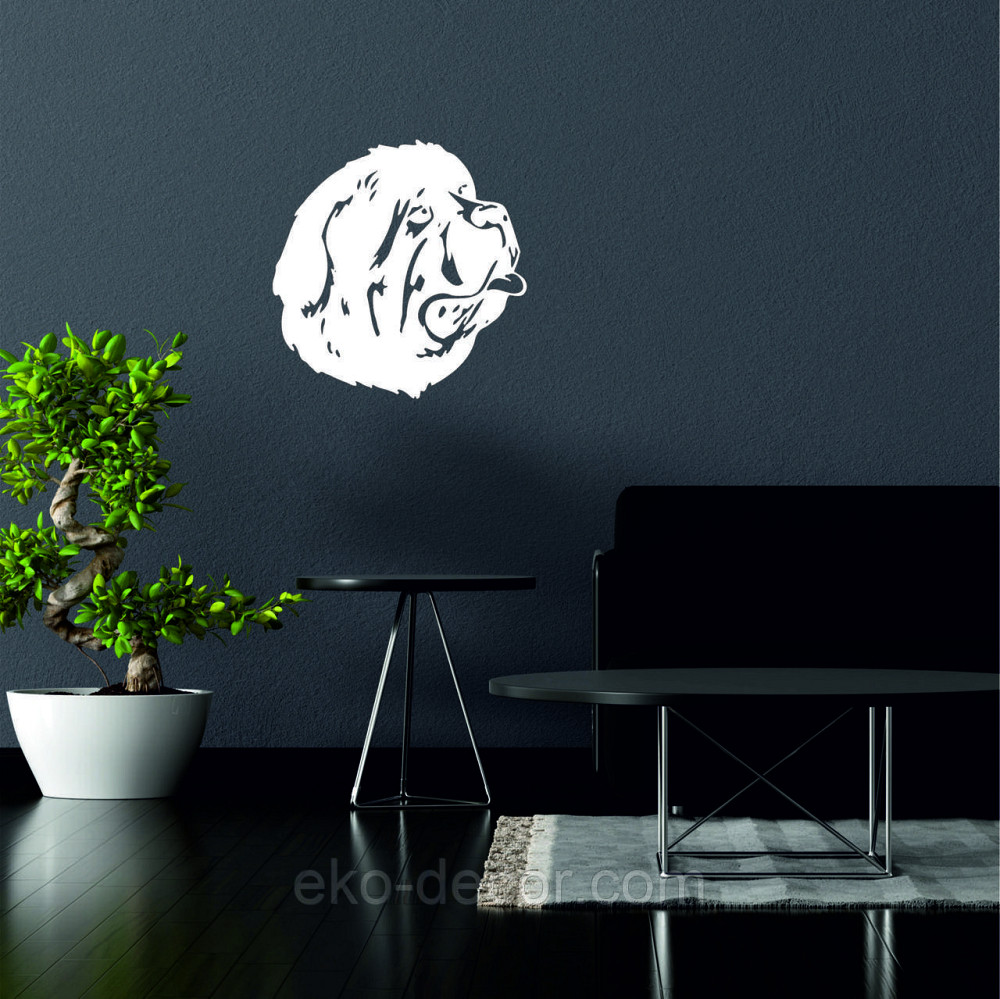 Декоративне настінне Панно «Мастиф», Декор на стіну 70*70 см, Білий Київ - фото 2