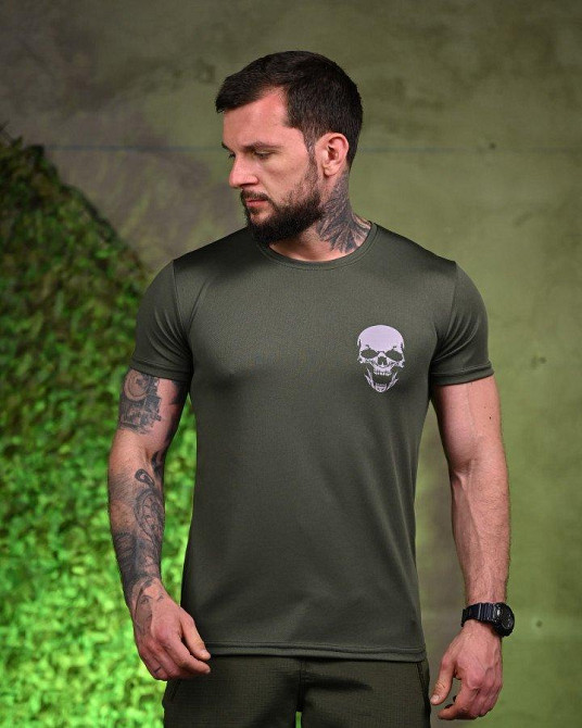 Тактическая потоотводящая футболка Не для слабких oliva ПП7711 Одесса - изображение 2