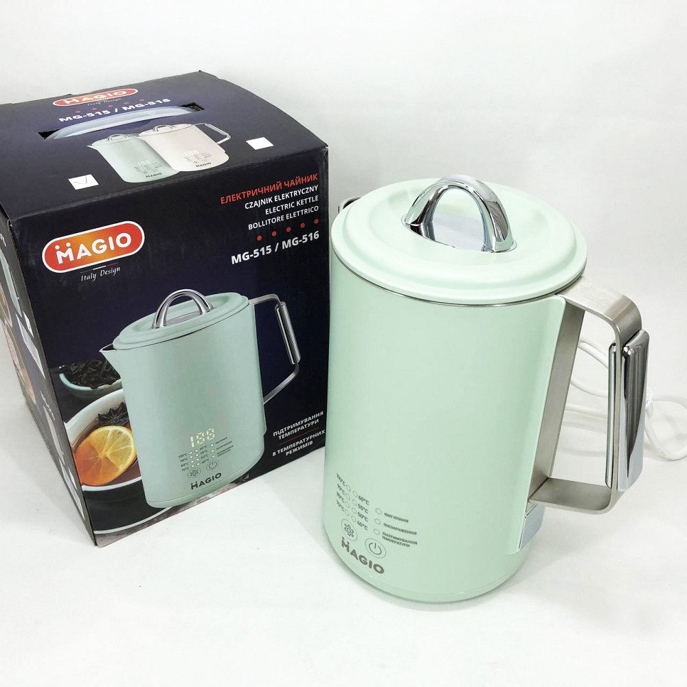 Тихий побутовий чайник Magio MG-515 1.5 л 1500 Вт, Електрочайник з індикатором включення HG-71 Івано-Франківськ - фото 9