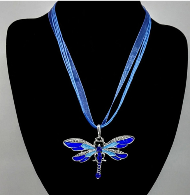 Кулон для дівчини Бабка синя Київ - фото 1