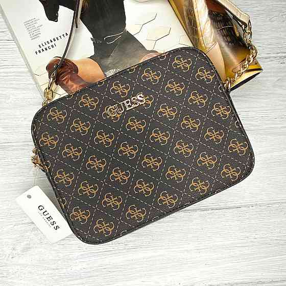 Женская стильная сумка на плечо Guess (4425) brown Киев