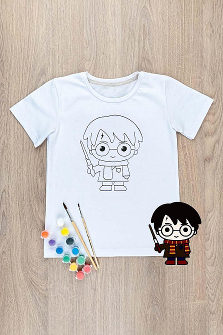 Футболка-розмальовка дитяча Гаррі Поттер, Крохатушка-надяг Київ - фото 2