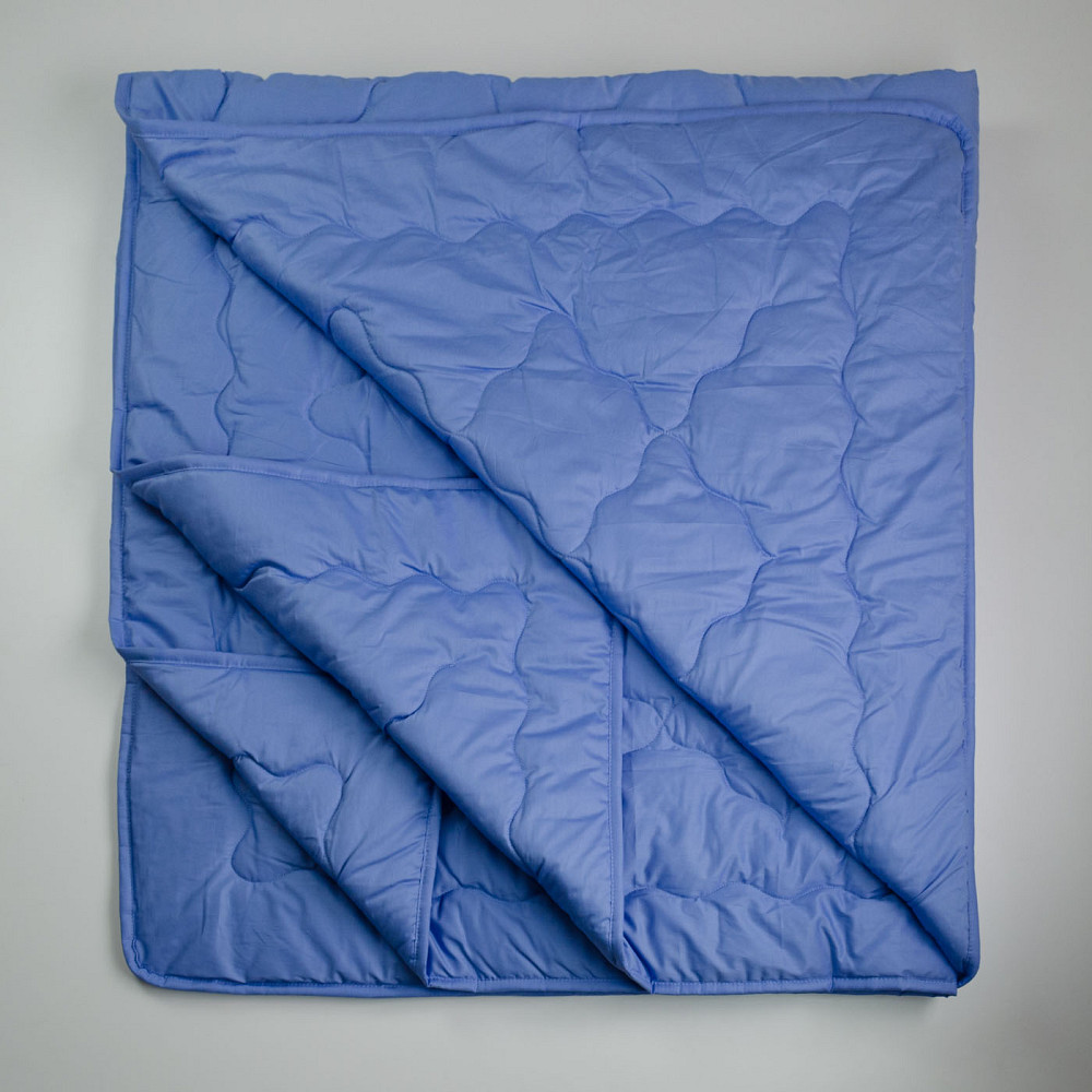 Одеяло конопляное летнее Сатин Василек YouStar евро 200х210 см (Синий) Сумы - изображение 4