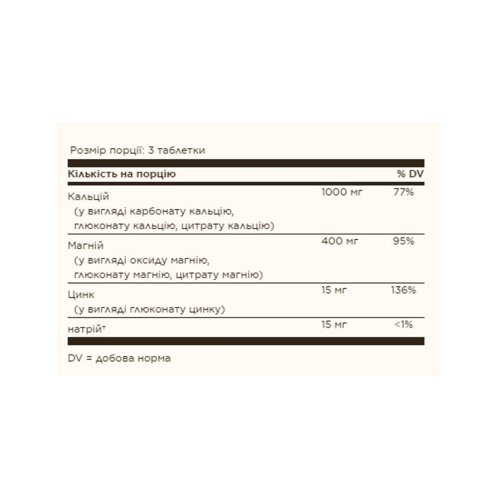 Кальцій Магній із цинком Solgar Calcium Magnesium Plus Zinc 100 таб Київ - фото 4