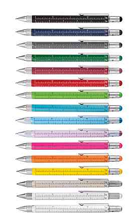 Кулькова багатозадачна ручка Troika Construction зі стілусом; лінійкою; викруткою та рівнем; розовий Рівне