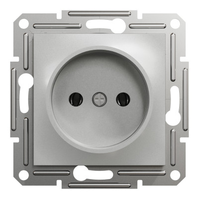 Розетка Schneider Electric ASFORA без заземлення алюм. (EPH3000161) Вінниця - фото 1