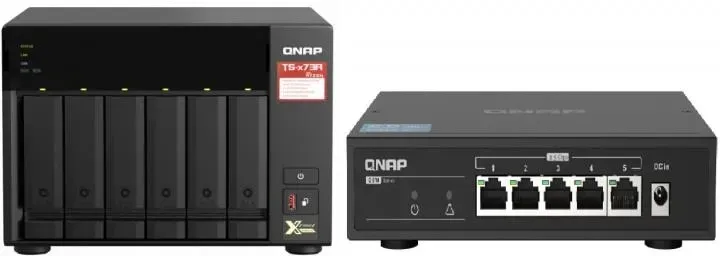 Сервер Сервер QNAP TS-673A-SW5T 6-Bay NAS, AMD Ryzen Embedded V1500B 2,2 GHz, 8GB RAM, 2x 2,5 GbE LAN, 4x USB 3.2, M.2 2280, PCIe Київ - фото 1