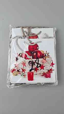 Новорічні паперові, подарункові пакети з ручкою Чашка 16/16/8-028 (12 шт) Харків