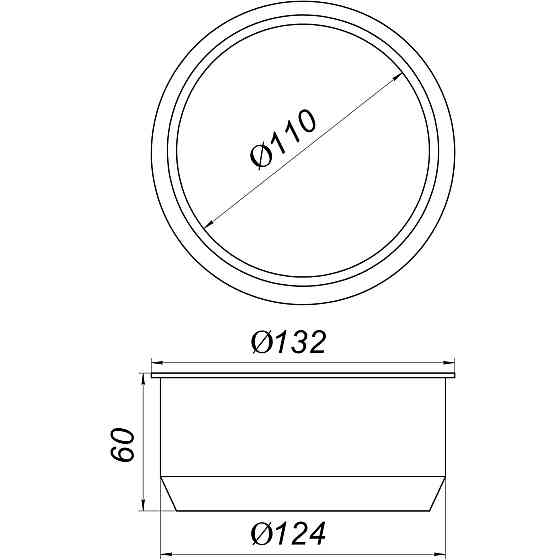 Редукція гумова VSplast 124/110 (чорна) Тернопіль