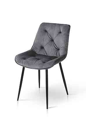 Стілець Прадо чорний/ велюр сірий Київ