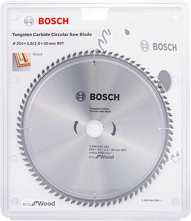 Диск пильный Bosch Eco WO 254x30-80T (2608644384) Коломия - фото 1