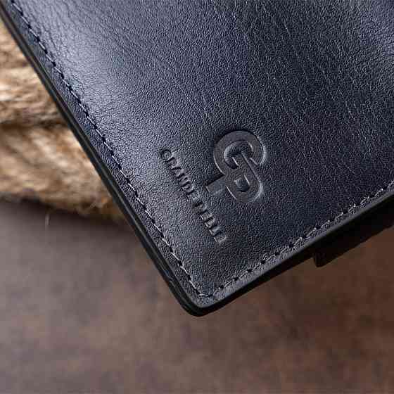 Функціональне тонке портмоне Синє (GRANDE PELLE) Київ