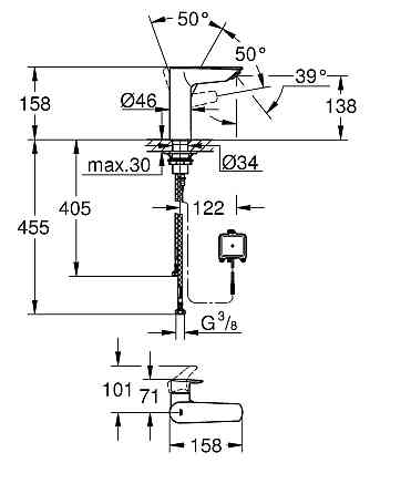 Змішувач для раковини Grohe Eurosmart з інфрачервоною електронікою   ( 239752433 ) 30093 Харьков